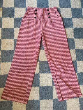 Ci Sono Red and White Striped Shirt